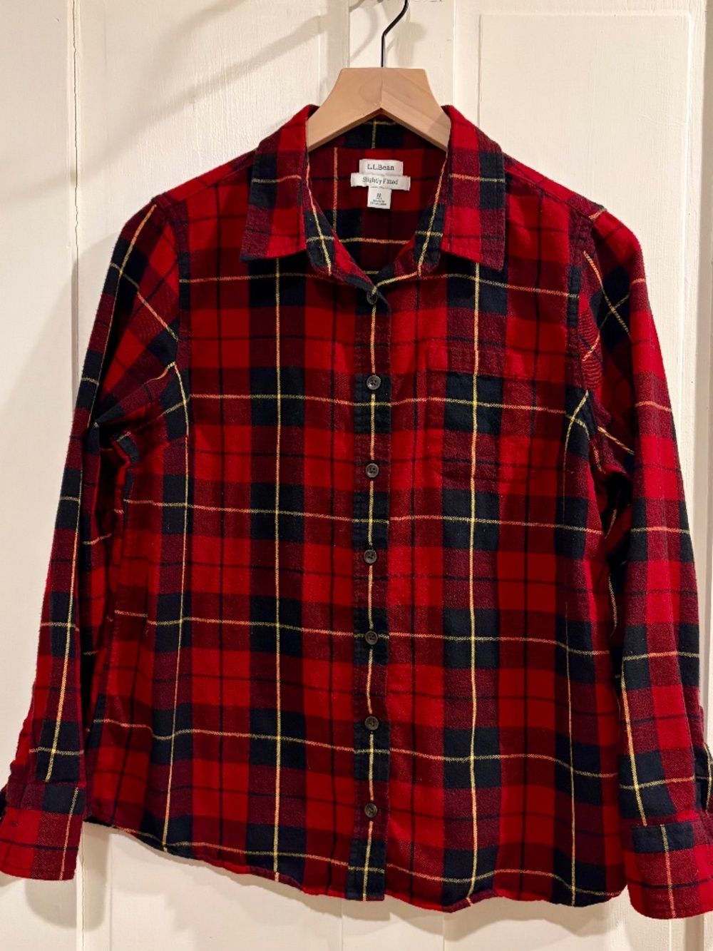 L.L. Bean Women's Red Flannel Shirt